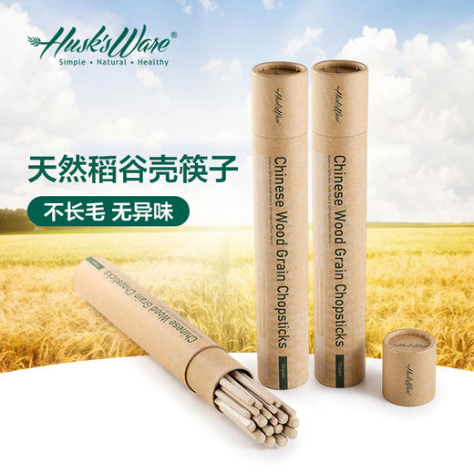 正品壳氏唯天然稻谷壳筷子抗菌防霉防滑中式家用快子高档餐具耐高 商品图0