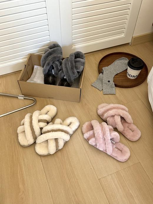 【女款】羊毛新款交叉拖雪地靴，超级舒适 商品图0