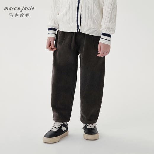 马克珍妮秋装新款 男童纯棉灯芯绒宽松休闲萝卜裤 儿童裤子231976 商品图1