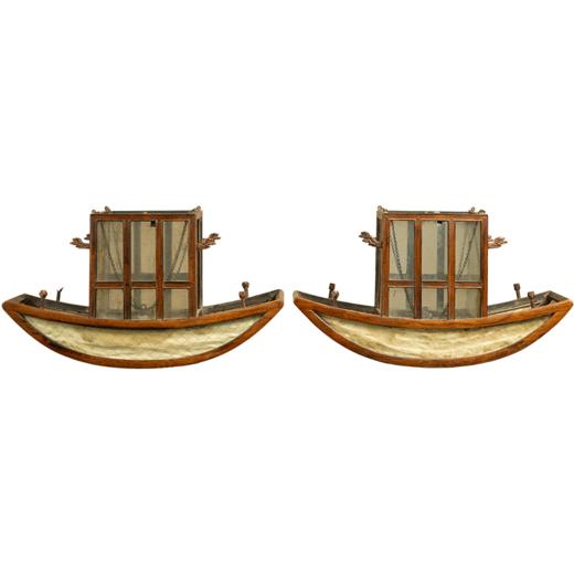 清中期 黄花梨船形宫灯（一对） 商品图5