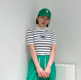 【紫色S2】臣禾【条纹控】针织T恤K222052002