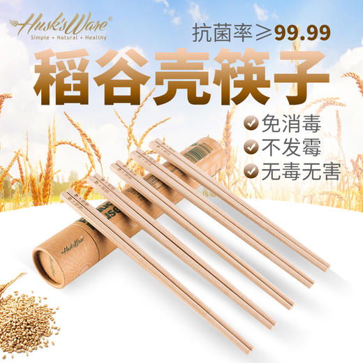 壳氏唯稻谷壳分餐筷子一人一筷抗菌防霉防滑公筷全家区分类耐高温 商品图1