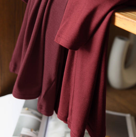 女士德绒5.0四季款轻薄保暖高弹打底衫（半高领5分袖） 商品图6