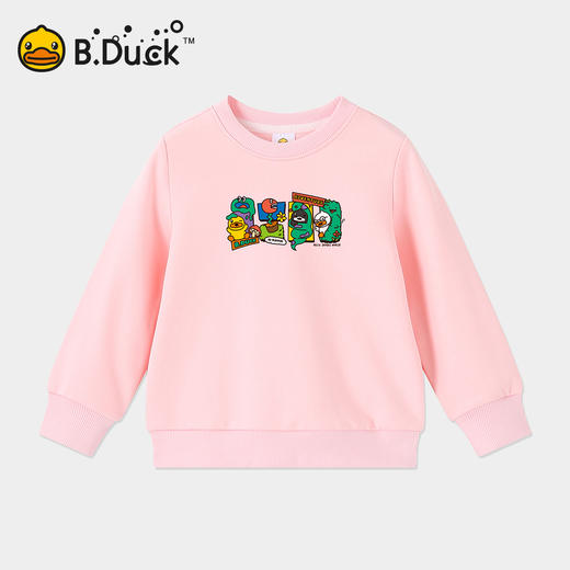 B.Duck小黄鸭童装圆领卫衣春春秋男女童时尚潮酷上衣105-150 BF3508961 商品图3
