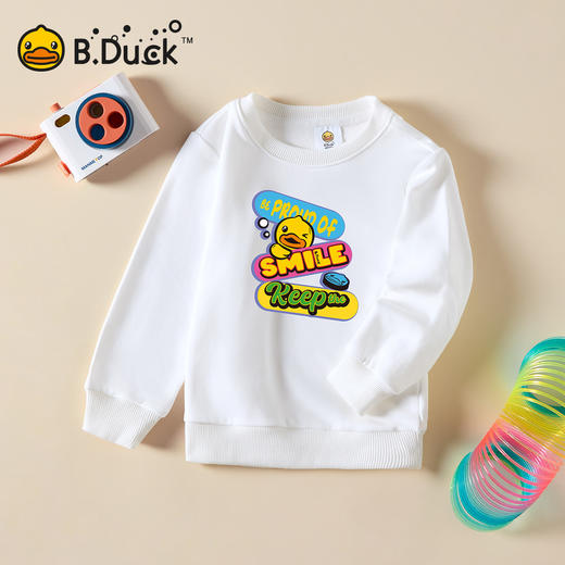 B.Duck小黄鸭童装圆领卫衣春春秋男童时尚休闲上衣潮105-150 BF3508937 商品图4