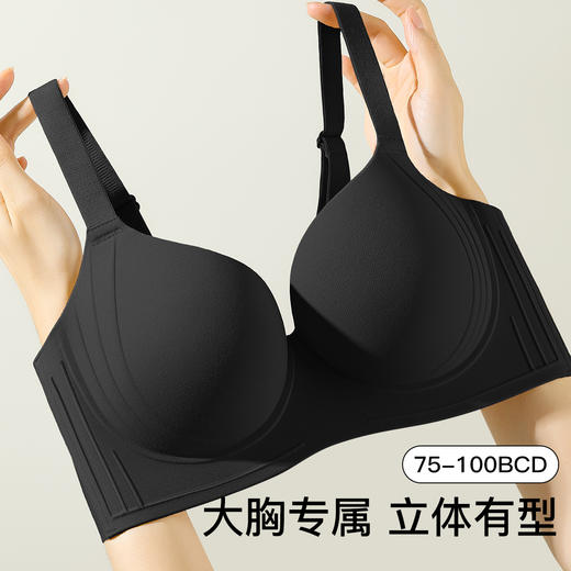 【大胸提拉防垂】全包显瘦无痕薄杯内衣女调整型收副乳软钢圈文胸陌上海棠 商品图0