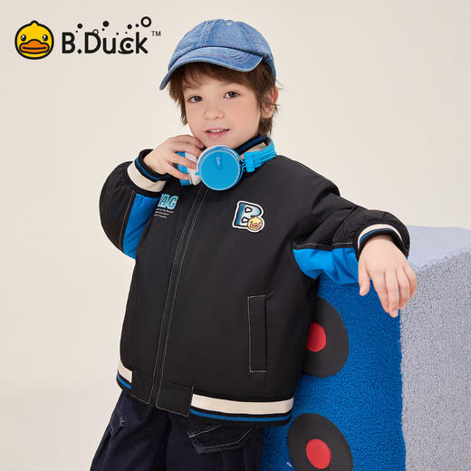 B.Duck小黄鸭童装冬季男童保暖休闲外套棒球服上衣105-150 BF5533032 商品图1