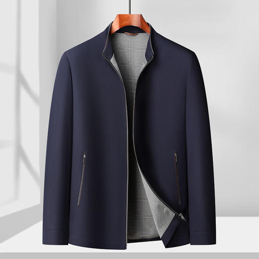 【DLS】大依优型大码立领夹克外套加肥加大肥佬休闲上衣男士胖子 商品图0