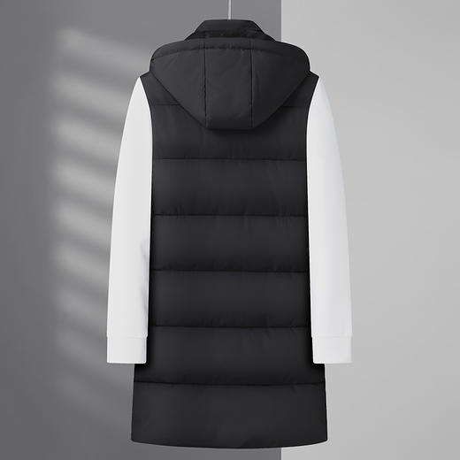 【可拆卸帽】【新款DB】大依优型大码男装连帽棉服马甲中长款棉衣外套棉加肥加大上衣男士背心 商品图2