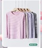 LS竹纤维女士圆领细条纹长袖1561 商品缩略图1