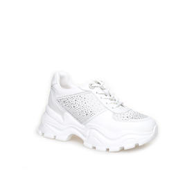 豪麟名鞋奥莱迪嘉女鞋时尚老爹鞋牛皮革+羊反绒面革DJXXA42WX015白色  原价1960元