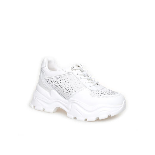 豪麟名鞋奥莱迪嘉女鞋时尚老爹鞋牛皮革+羊反绒面革DJXXA42WX015白色  原价1960元 商品图0