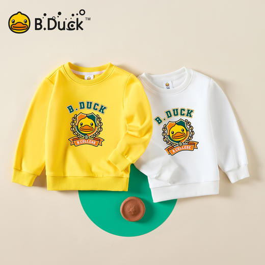 B.Duck小黄鸭童装休闲圆领卡通卫衣春春秋男童上衣105-150 BF3508951 商品图0