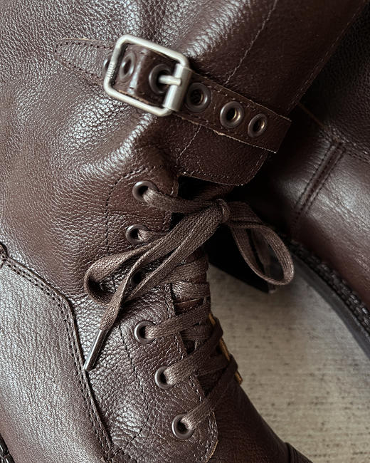 现货 THS 10.14-限时 缪家 秋冬秀场款 帅气机车风复古长靴 短靴 4色 BZ1210 商品图13