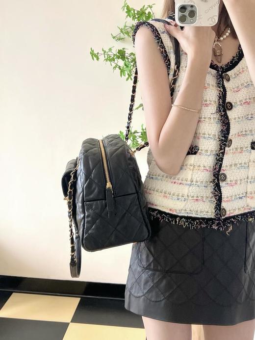 香奈儿𝟐𝟒𝐚手工坊保龄球包小号𝖲𝗂𝗓𝖾黑色（HH） 商品图4