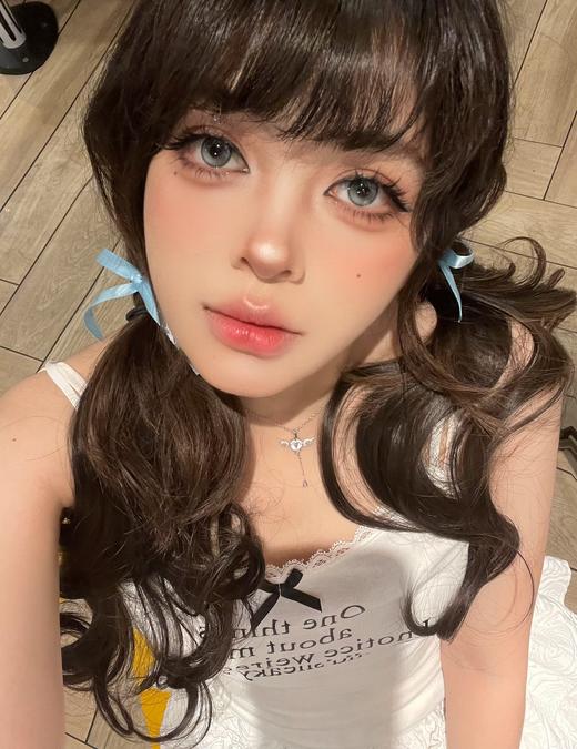 ticcmay 荔枝玫瑰 灰粉/椰子海 蓝 14.2mm 年抛 含硅水凝胶 商品图1