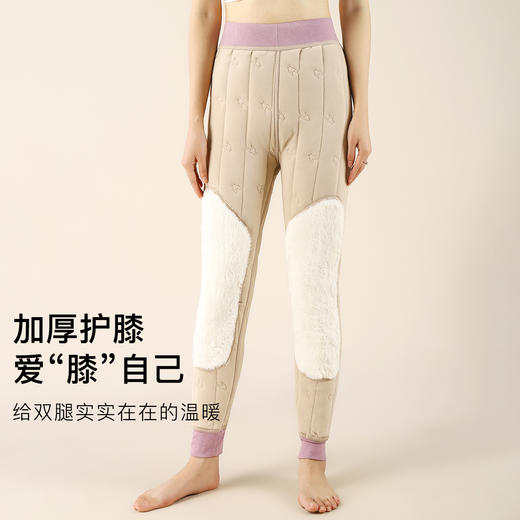 【100%绵羊毛填充】秋冬500g加厚护膝护腰女士保暖裤棉裤女士906女士绗缝护膝保暖裤 商品图4