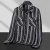 【新款DB】大依优型大码男装厚长袖衬衫条纹商务休闲上衣外套加肥加大胖子舒适打底 商品缩略图2