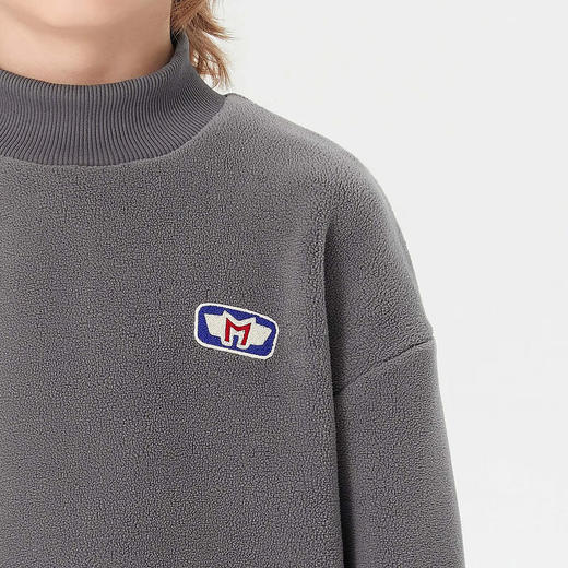 【MQD】童装男大童冬新款基础百搭运动休闲半高领加绒卫衣 商品图2