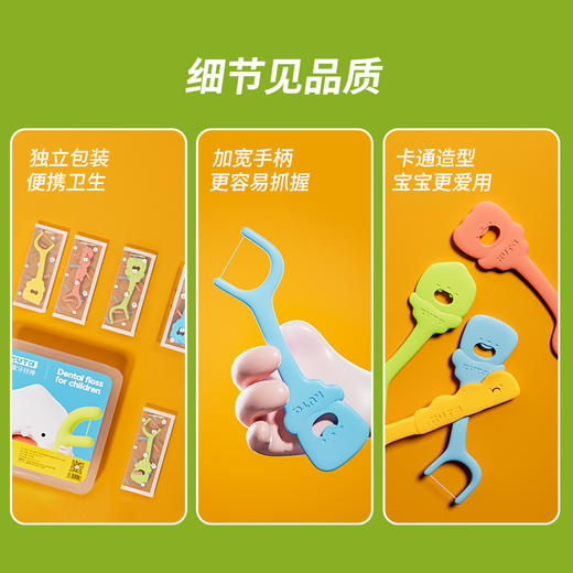 【3+】KUTA儿童家族IP卡通牙线 商品图4