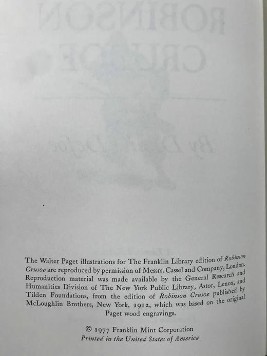 限量版！笛福《鲁宾逊漂流记》 配多幅经典插图 豪华皮装18开 商品图4