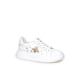 豪麟名鞋奥莱迪嘉女鞋时尚休闲鞋牛皮革DJHJA42WX014金色  原价1660元