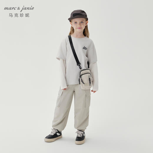 马克珍妮男女童机能风立体口袋工装裤2024年秋装新款241239 商品图1