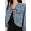 【商场同款】诗凡黎翻领纯棉好看牛仔短外套2024夏新款3F4510311 商品缩略图3