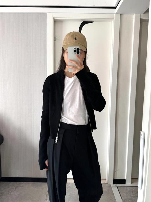 BELLA风双开拉链短开衫 双头纤长金属拉链 羊毛面料细腻亲肤 袖口指洞设计 修长H版型 遮肉显瘦 商品图4