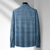 【100%棉】【新款DM】大依优型大码纯棉磨毛格子长袖衬衫男宽松加肥加大码男士休闲商务衬衣上衣胖子 商品缩略图7
