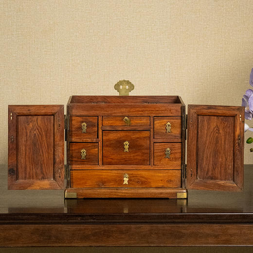 清 黄花梨满彻平顶官皮箱 商品图3