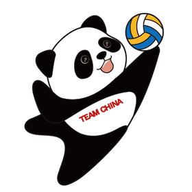 TEAM CHINA熊猫运动造型徽章—排球