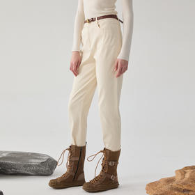 谜底萝卜裤女士2024冬季新品百搭棉弹宽松九分裤休闲裤244MK1552