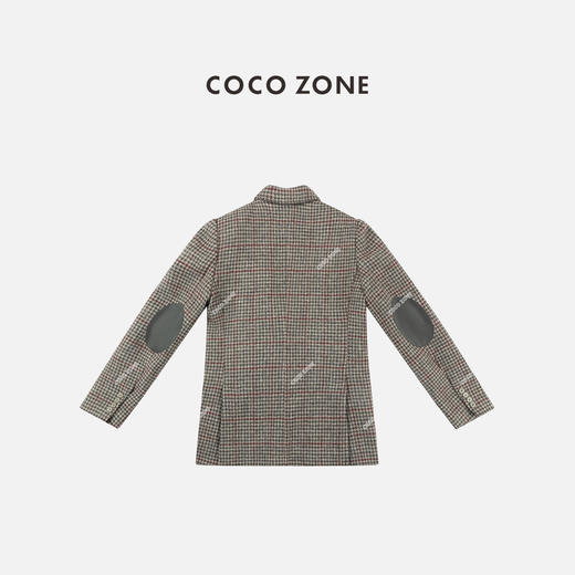 COCO ZONE 100绵羊毛千鸟格气质翻领西装外套CC1C2012 商品图1
