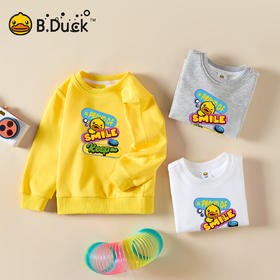 B.Duck小黄鸭童装圆领卫衣春春秋男童时尚休闲上衣潮105-150 BF3508937