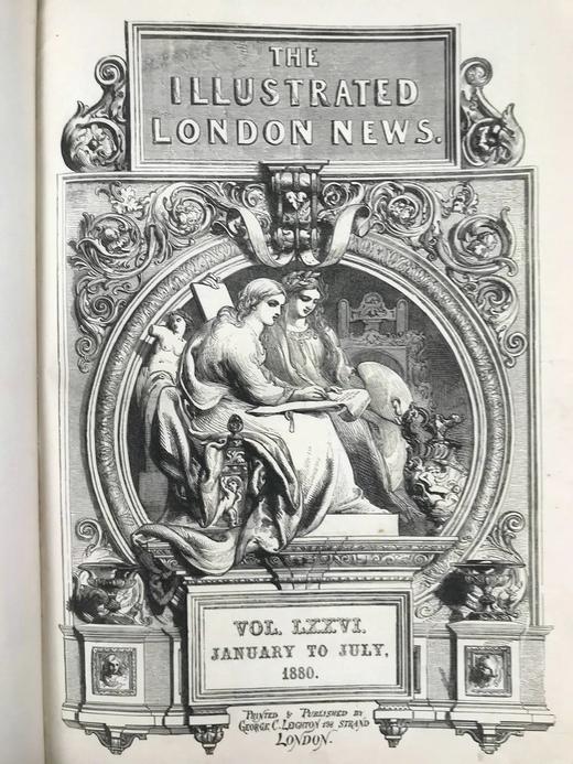 41*29cm！1880年上半年 伦敦新闻画报 数百幅版画插图 真皮精装8开 商品图2