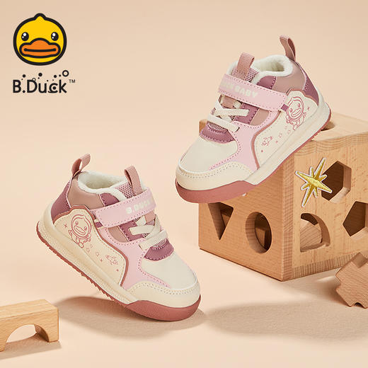 B.Duck小黄鸭童鞋时尚保暖学步鞋冬季男女童防滑22-28 BY5586837 商品图4