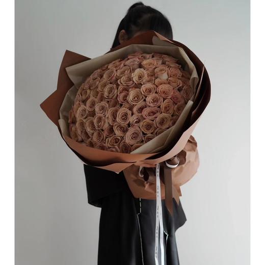 同城专送花艺师定制网红复古卡布奇诺玫瑰花束 商品图7