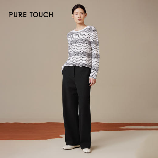pure touch女士绵羊毛针织阔腿裤1357244431 商品图1