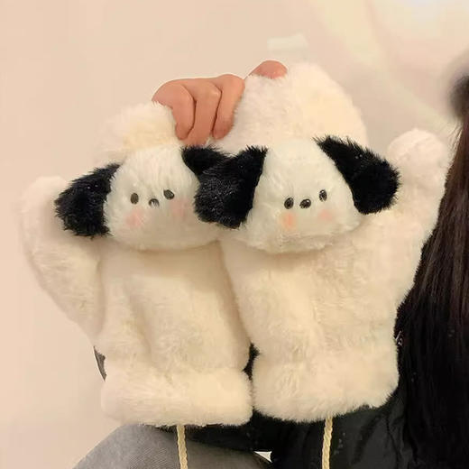 冬季【毛绒手套】可爱女韩系连指手套 加厚发热卡通学生冬天保暖手套骑行  商品图6