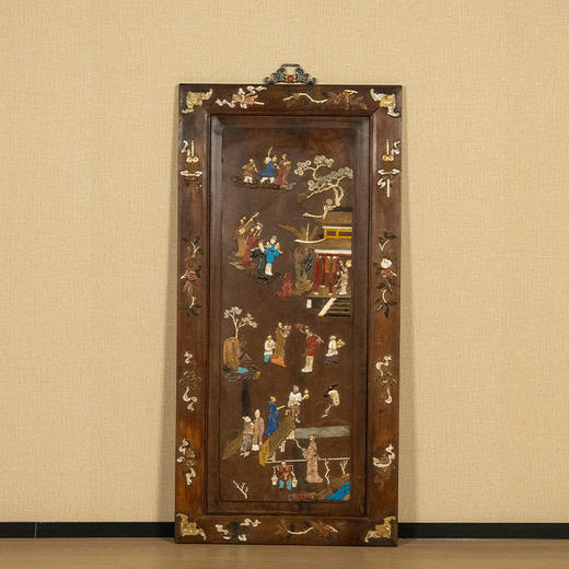 清中期 红木百宝嵌群仙祝寿图挂屏 商品图0