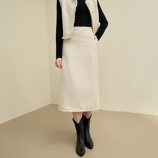 复古优雅小香风流苏半身裙女早春气质高级感半裙V3842701 商品图2