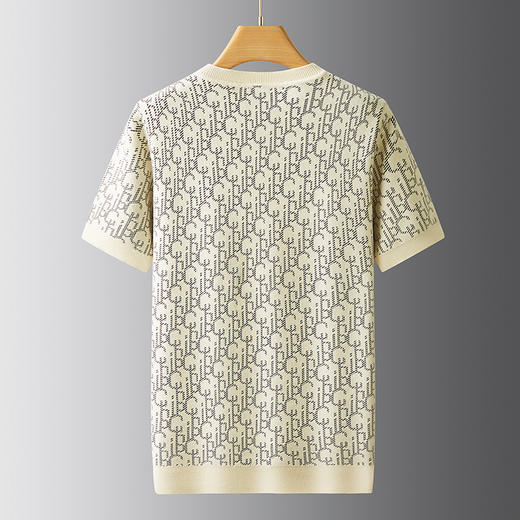 【新款DPF】大依优型毛衣针织短袖背心休闲针织衫毛背心满印字母加肥加大上衣男士胖子大码毛衫t恤打底 商品图6