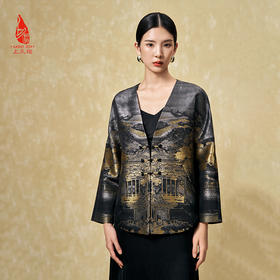 SAINTJOY/上久楷宋锦外套 复古 中国风 女士上衣  汉宫秋月图 CY1024207001