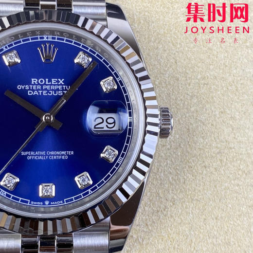 C厂劳力士日志型41mm 蓝盘钻面 3235机 五珠链 904L钢 男士腕表 商品图4