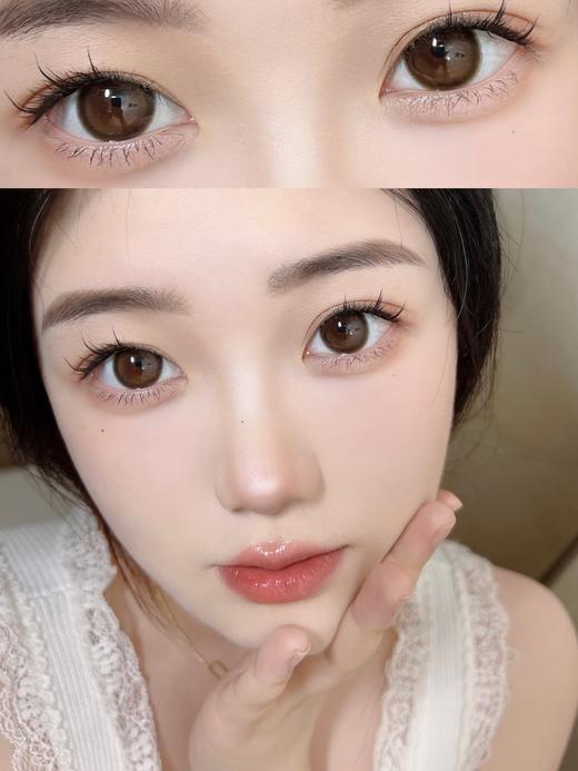 ticcmay 圆溜溜/泰里泰气/水光布丁 14.5mm  黑/棕 年抛 含硅水凝胶 商品图6