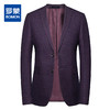 罗蒙秋季西装外套男士正装商务通勤休闲格子小西装单西服外套男 商品缩略图6