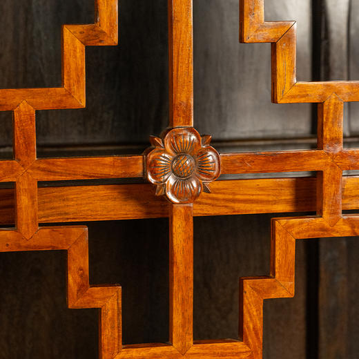 二十世纪 黄花梨攒接透棂书格（一对） 商品图4