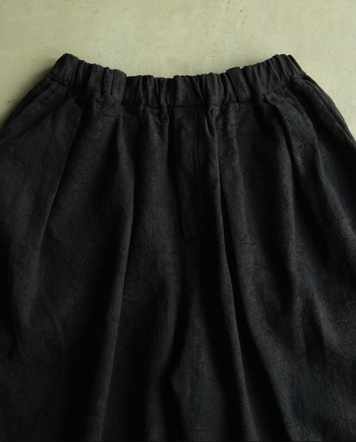 Mittan多色棉麻褶皱提花阔腿裤 商品图10