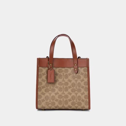 COACH-经典标志帆布马车图案印花FIELD 22号托特包 CU887 B4SI0 商品图0